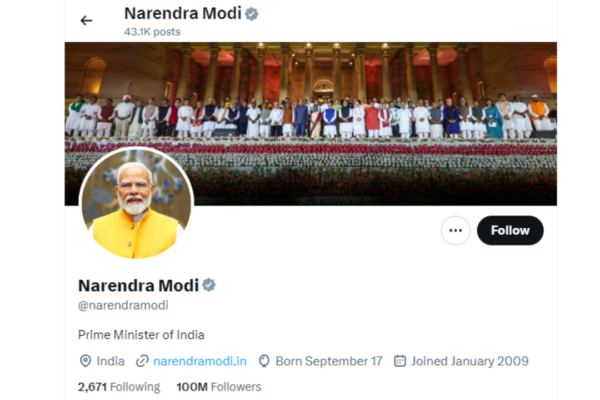 PM Modi’s ‘X’ followers cross 100 million, more than Taylor Swift or Trump | India News